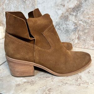 BP Brown Ankle Booties with Suede Finish